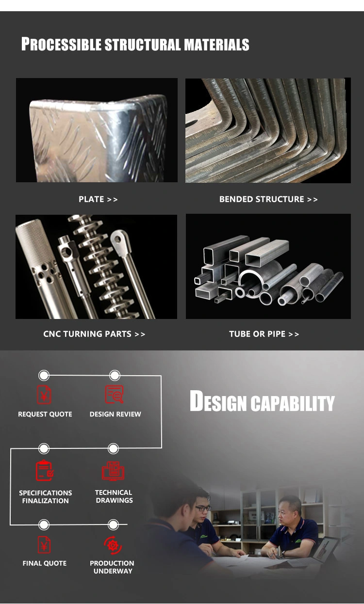 Custom Stainless Steel Aluminum Stamping Bending Welding Laser Cutting Forming Sheet Metal